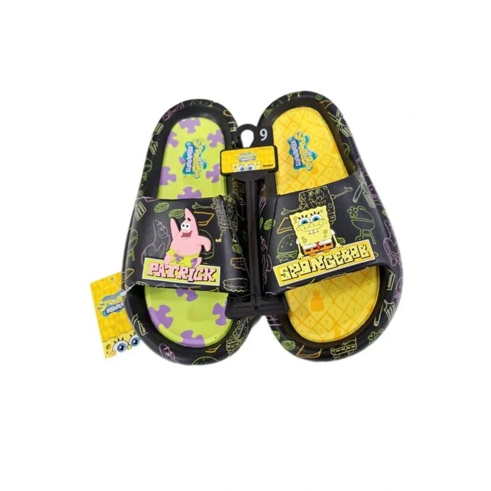Sponge Bob & Patrick Waterproof Lightweight 2D Sandals Men's Size 9